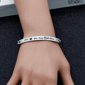 img 1 attached to Bangtan Bracelet Never Alone Jewelry