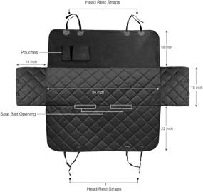 img 3 attached to 🐶 Waterproof Dog Car Seat Cover Back Seat Protector by SCOPOW - Scratch Proof Puppy Seat Extender, Non-slip Dog Hammock for Cars, SUVs, and Trucks