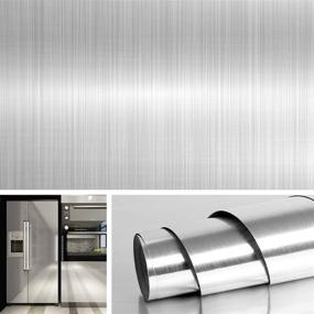 img 4 attached to 🔪 Upgrade Your Kitchen with Livelynine 197x24 Inches Extra Wide Stainless Steel Contact Paper