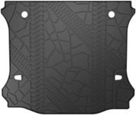 🚗 oedro cargo liner rear trunk floor mat: compatible for 2011-2018 jeep wrangler jku 4 door (no subwoofer) - all weather black cargo tray logo