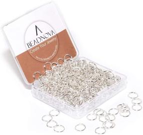 img 4 attached to 💍 300Pcs BEADNOVA 10mm Silver Jewelry Jump Rings - Open Jump Rings for Jewelry Making & Keychains