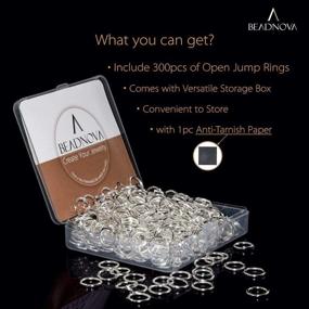 img 3 attached to 💍 300Pcs BEADNOVA 10mm Silver Jewelry Jump Rings - Open Jump Rings for Jewelry Making & Keychains