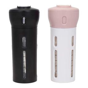 img 4 attached to 💗 Sanitizer Dispenser Containers - Travigo Black & Pink