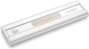 img 4 attached to 💡 LED Under Cabinet Lights, Linkind Closet Lights, Soft White, Wireless USB Rechargeable, Magnetic Stick-on Lighting for Kitchen Wardrobe Counter Hallway Stairs - 1 Pack