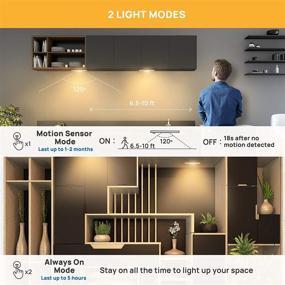 img 2 attached to 💡 LED Under Cabinet Lights, Linkind Closet Lights, Soft White, Wireless USB Rechargeable, Magnetic Stick-on Lighting for Kitchen Wardrobe Counter Hallway Stairs - 1 Pack