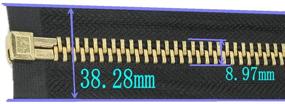 img 3 attached to 🔗 36 Inch Brass Metal Zipper - Heavy Duty Jacket Zipper for Sewing Coats Crafts