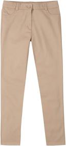 img 4 attached to 👖 Nautica Girls' Stretch Twill Skinny Leg Pant for School Uniforms