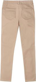 img 3 attached to 👖 Nautica Girls' Stretch Twill Skinny Leg Pant for School Uniforms