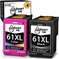 🖨️ smart ink remanufactured hp 61 xl 61xl combo pack ink cartridge replacement - black & tri-color - compatible with hp envy 4500 4502 5530, officejet 4630, deskjet 3510 3050 2548 2540 1510 1010 1000 logo