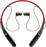 enhance your audio experience with the lg tone triumph hbs-510 wireless bluetooth headset in red logo