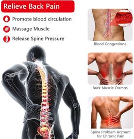img 1 attached to 🔥 UTK Инфракрасный расширитель спины с подогреваемой площадкой для позвоночника: устройство для снятия боли в пояснице с регулируемой поясничной опорой, без излучения ЭМП, автовыключение, в комплекте сумка для путешествий.