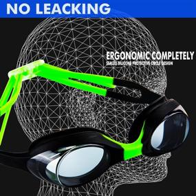 img 3 attached to 👶 SBORTI 2 Pack Kids Swimming Goggles: Leak-Free, Anti-Fog, UV Protection Water Glasses