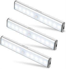 img 4 attached to 💡 Convenient and Compact 10LED Closet Light with Motion Sensor - Silver 3Pack