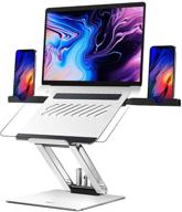 📱 llano laptop stand with usb hub 3.0 & phone holder - adjustable height, ergonomic stand for macbook, notebook, tablets up to 17 logo