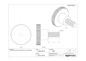 img 1 attached to Knurled M5 0 8 Metric Coarse Threads