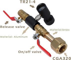 img 3 attached to 🔌 CO2 Refill Adapter for SodaStream Tank Bottle - Connects to CGA320 G1/2 Cylinder Fill Station