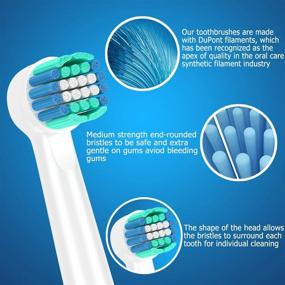 img 2 attached to 🪥 16-Pack Replacement Toothbrush Heads for Oral B Braun Electric Toothbrush - Compatible with Oral B Cross Action/Pro1000/9000/500/3000/8000 - Long-lasting & High-Quality