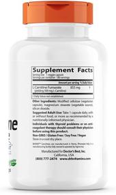 img 3 attached to 💊 Doctor's Best L-Carnitine Fumarate with Sigma Tau Carnitine (855 Mg) Veggie Caps, 180-Count