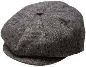 img 4 attached to Classic Love Herringbone Newsboy Hat - Boys' Accessories and Caps