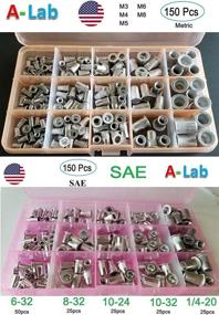 img 3 attached to 🔩 High-Quality 300 pcs Aluminum Rivet Nut Kit - Versatile Rivnut Nutsert Assortment (150pcs Metric+150pcs SAE)