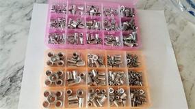 img 2 attached to 🔩 High-Quality 300 pcs Aluminum Rivet Nut Kit - Versatile Rivnut Nutsert Assortment (150pcs Metric+150pcs SAE)