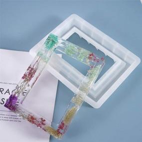 img 4 attached to Versatile SSEE UV Epoxy Transparent Resin Frame Mould: Photo Frame Resin Mold for DIY Projects!