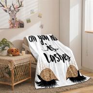 🌟 bedbay eyelash blanket: chic girly black gold lash throw - soft lightweight flannel blanket for bed, sofa, couch - decorative eyelash fleece (gold, throw size) logo