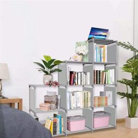 img 3 attached to 📚 Clewiltess 9 Cube DIY Storage Bookcase, Grey - Kids Bookshelf, Home Furniture Storage Shelves, Closet Organizer Rack Cabinet for Bedroom Living Room