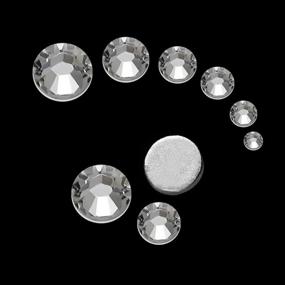 img 2 attached to 💎 WXJ13 1800 Pieces Glass Round Brilliant Flatback Rhinestones Set - 5 Sizes (1.5 mm, 2.5 mm, 3 mm, 4 mm, 5 mm)