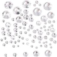 💎 wxj13 1800 pieces glass round brilliant flatback rhinestones set - 5 sizes (1.5 mm, 2.5 mm, 3 mm, 4 mm, 5 mm) logo