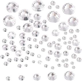 img 4 attached to 💎 WXJ13 1800 Pieces Glass Round Brilliant Flatback Rhinestones Set - 5 Sizes (1.5 mm, 2.5 mm, 3 mm, 4 mm, 5 mm)