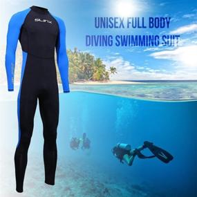 img 1 attached to UV Protection Full Body Dive Wetsuit Sports Skins Rash Guard for Men and Women - Ideal Swimwear for Snorkeling, Surfing, Scuba Diving, Swimming, Kayaking, Sailing, and Canoeing