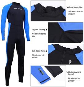 img 2 attached to UV Protection Full Body Dive Wetsuit Sports Skins Rash Guard for Men and Women - Ideal Swimwear for Snorkeling, Surfing, Scuba Diving, Swimming, Kayaking, Sailing, and Canoeing