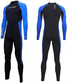 img 4 attached to UV Protection Full Body Dive Wetsuit Sports Skins Rash Guard for Men and Women - Ideal Swimwear for Snorkeling, Surfing, Scuba Diving, Swimming, Kayaking, Sailing, and Canoeing