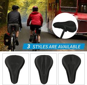 img 1 attached to 🚲 AERKAA Gel Bike Seat Cover - Cushion for Exercise Bicycle Saddle, Ideal for Indoor Cycling Class and Road & Mountain Bikes