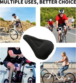 img 3 attached to 🚲 AERKAA Gel Bike Seat Cover - Cushion for Exercise Bicycle Saddle, Ideal for Indoor Cycling Class and Road & Mountain Bikes