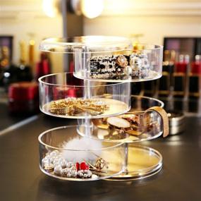 img 2 attached to 💼 Versatile Stackable Clear Trays: Hair Accessories & Jewelry Organizer Containers
