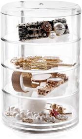 img 4 attached to 💼 Versatile Stackable Clear Trays: Hair Accessories & Jewelry Organizer Containers