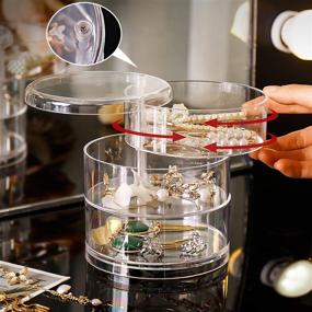 img 1 attached to 💼 Versatile Stackable Clear Trays: Hair Accessories & Jewelry Organizer Containers