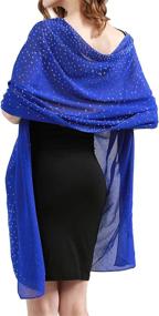 img 1 attached to 👗 Stylish Shawls Wraps: Black Women's Accessories to Complement Evening Dresses