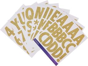 img 1 attached to ✨ X-Large Gold Glitter Futura Sticko Alphabet Stickers