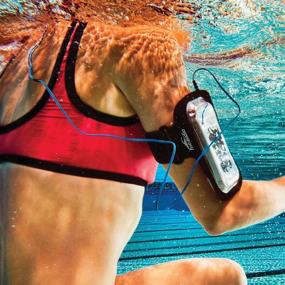 img 2 attached to 🎧 H2O Audio Surge+ Waterproof Headphones - Black/Blue, Noise Canceling, Sweat Proof, Ideal for Swimming &amp; All Watersports