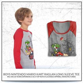 img 2 attached to Nintendo Super Mario Sleeve Graphic Boys' Clothing in Tops, Tees & Shirts