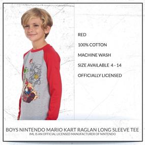 img 1 attached to Nintendo Super Mario Sleeve Graphic Boys' Clothing in Tops, Tees & Shirts