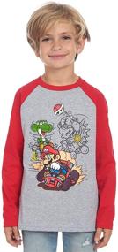 img 4 attached to Nintendo Super Mario Sleeve Graphic Boys' Clothing in Tops, Tees & Shirts