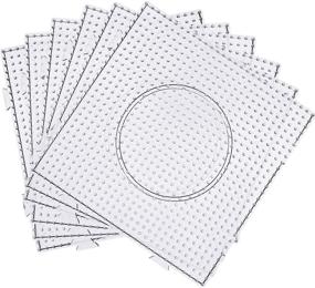 img 4 attached to Maxdot 5 mm Large Square Fuse Beads Boards: Clear 🧩 Plastic Pegboards for Fun Kids Crafts - Set of 6 Pieces