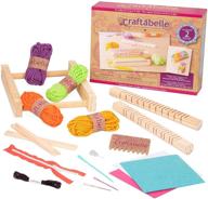 🧵 craftabelle – wooden loom creation kit: ultimate weaving set for kids - beginner knitting loom kit with yarn and frame - diy craft kits for 8+ year olds logo