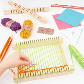 img 3 attached to 🧵 Craftabelle – Wooden Loom Creation Kit: Ultimate Weaving Set for Kids - Beginner Knitting Loom Kit with Yarn and Frame - DIY Craft Kits for 8+ Year Olds