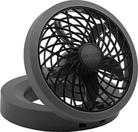 img 3 attached to O2COOL 5-inch Portable USB or Electric Fan in Black and Gray