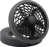 o2cool 5-inch portable usb or electric fan in black and gray logo